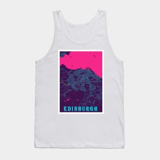 Edinburgh Neon City Map Tank Top